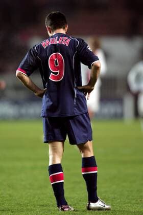 Pauleta (Paris St. Germain) enttäuscht Fußball EC 1 Herren Champions League 2004 2005, Paris Saint Germain, PSG Einzelbild pan0011 Paris Enttäuschung,  
