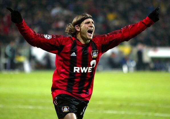 Andrej Voronin (Leverkusen) - Torjubel Fußball EC 1 Herren Champions League 2004 2005, Bayer 04 Leverkusen, Vdig Einzelbild Leverkusen Freude, Begeisterung,