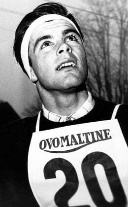 Toni Sailer (Österreich) - PUBLISHING RIGHTS FOR GERMAN MEDIA ONLY Alpiner Skilauf Herren Weltcup 1954 1955, Welt-Cup, Worldcup, World, WC, Ski Alpin, Skisport, Abfahrt, Vneg, Vsw Porträt Lauberhorn Wengen