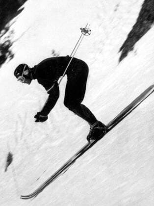 Toni Sailer (Österreich) - PUBLISHING RIGHTS FOR GERMAN MEDIA ONLY Alpiner Skilauf Herren Weltcup 1954 1955, Welt-Cup, Worldcup, World, WC, Ski Alpin, Skisport, Abfahrt, Vneg, Vsw Einzelbild Lauberhorn Wengen