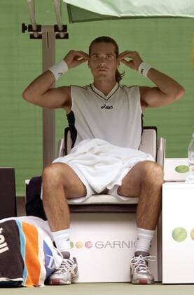 Thomas Haas (Deutschland) Tennis Herren Australian Open 2005, ATP Tour, Grand Slam, Hartplatz, Hardcourt, Hartplatztennis, Hartplatzturnier Einzelbild Melbourne