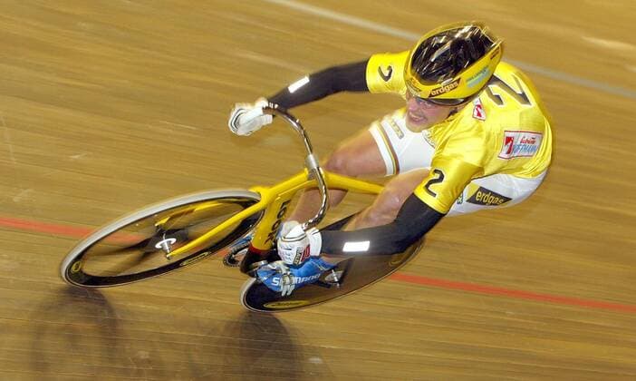 Jens Fiedler (Deutschland) Radsport Herren Berliner 6 Tage Rennen 2005, Sechstagerennen, Sechstage, Sechs, Sixdays, six days, Vdig Einzelbild Berlin