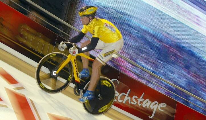 Jens Fiedler (Deutschland) Radsport Herren Berliner 6 Tage Rennen 2005, Sechstagerennen, Sechstage, Sechs, Sixdays, six days, Vdig Einzelbild Berlin