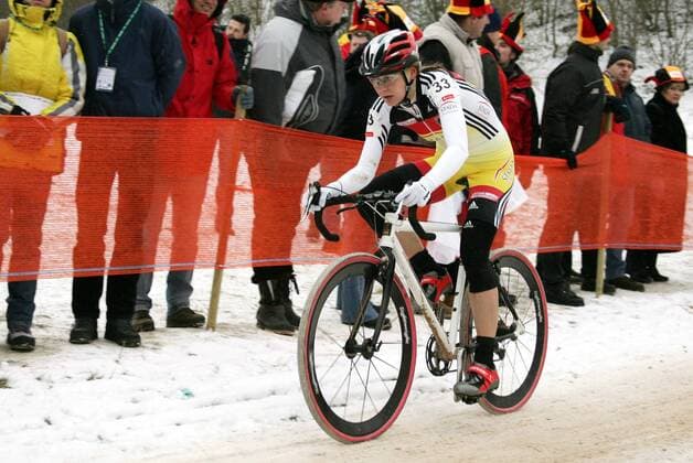 Birgit Hollmann (Deutschland) Radsport WM Damen UCI Cyclo Cross Weltmeisterschaft 2005, CycloCross, Crossrennen, Rad, Querfeldein, Querfeldeinfahren Einzelbild St. Wendel