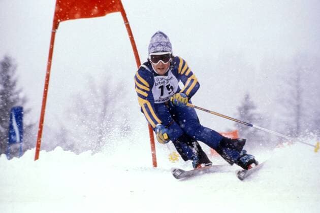 Ingemar Stenmark (Schweden) Alpiner Skilauf WM Herren Weltmeisterschaft 1978, Ski Alpin, Skisport, Riesenslalom, Vdia Einzelbild Garmisch Partenkirchen Dynamik,