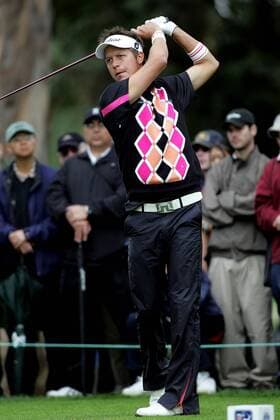 Fredrik Jacobson (Schweden) schaut seinem Schlag hinterher - (Icon7404098) Golf Herren Nissan Open 2005, Golfen, PGA-Tour Einzelbild Pacific Palisades EDITORIAL USE ONLY