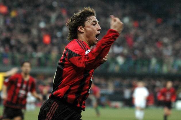 Hernan Crespo (Milan) - Torjubel Fußball EC 1 Herren Champions League 2004 2005, AC Mailand, Vdig Einzelbild Mailand Freude, Begeisterung,