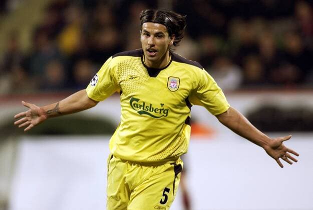 Milan Baros (Liverpool) - Torjubel Fußball EC 1 Herren Champions League 2004 2005, FC Liverpool Einzelbild Leverkusen Freude