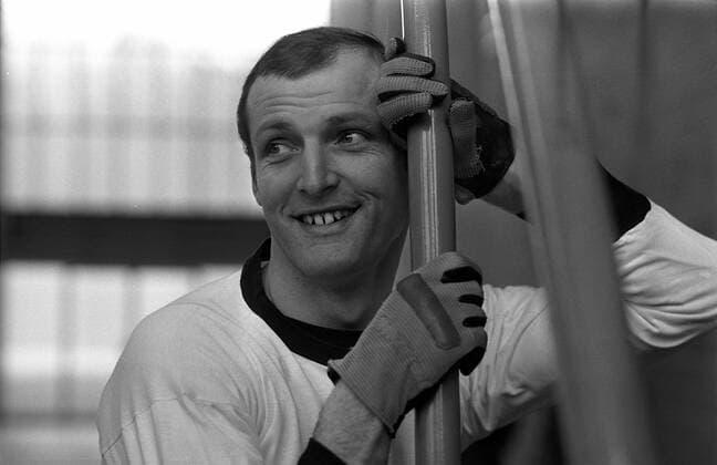 Torwart Manfred Manglitz (BR Deutschland) hat sichtlich Spaß Fußball Herren Nationalmannschaft 1970, Nationalteam, BRD Einzelbild Frankfurt M. Freude,
