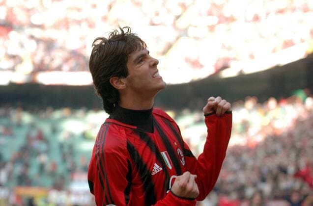 Kaka (Milan) - Torjubel Fußball Herren Serie A 2004 2005, 1. Italienische Liga, AC Mailand Einzelbild Mailand Freude,