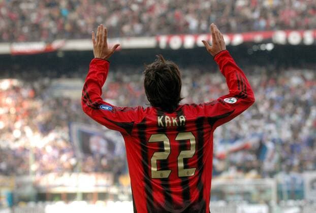 Kaka (Milan) - Torjubel Fußball Herren Serie A 2004 2005, 1. Italienische Liga, AC Mailand Einzelbild Mailand Freude,