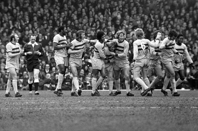 Torjubel West Ham Fußball Herren First Division 1971 1972, 1. Englische Liga, West Ham United Totale London Begeisterung, Freude,