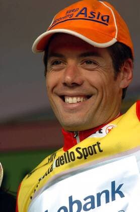 Oscar Freire Gomez (Spanien Rabobank) ist der Gesamtsieger der Tirreno Adriatico 2005 -  Radsport Herren Tirreno Adriatico 2005, Zwei Meere, Rundfahrt, Straßenradsport, Straße, Rad Porträt 7. Etappe: San Benedetto - San Benedetto Freude,