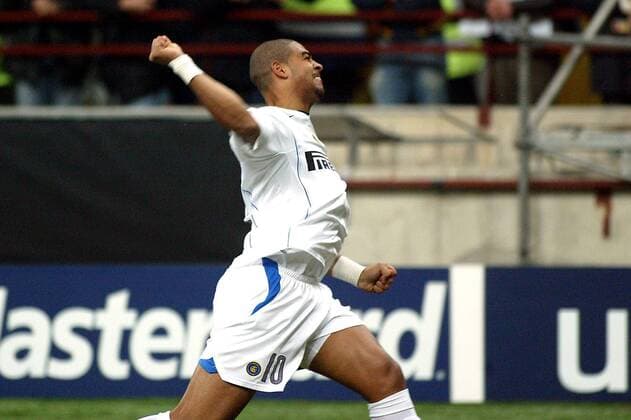 Adriano (Inter) - Torjubel Fußball EC 1 Herren Champions League 2004 2005, FC Internazionale Mailand Einzelbild Mailand Freude, Begeisterung