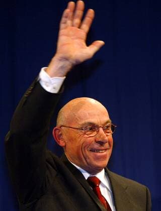 Ex Radsportler und Erfolgstrainer Klaus Ampler (Deutschland) wurde anlässlich der Sächsischen Sportlerwahl 2004 für sein Lebenswerk ausgezeichnet Radsport Herren Sächsische Sportgala 2005, Wahl zu Sachsens Sportler des Jahres 2004, Sportlerwahl, Gala, Einzelbild Dresden Freude,