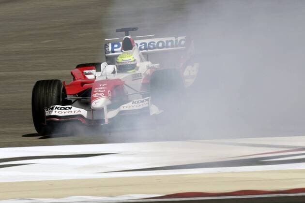 Ralf Schumacher (Deutschland Toyota) - Dreher Motorsport Grand Prix Herren Großer Preis von Bahrain 2005, Formel 1 Weltmeisterschaft, F1, F, GP, WM, Qualifying, Vdig Einzelbild Bahrain International Circuit Manama, Sakhir