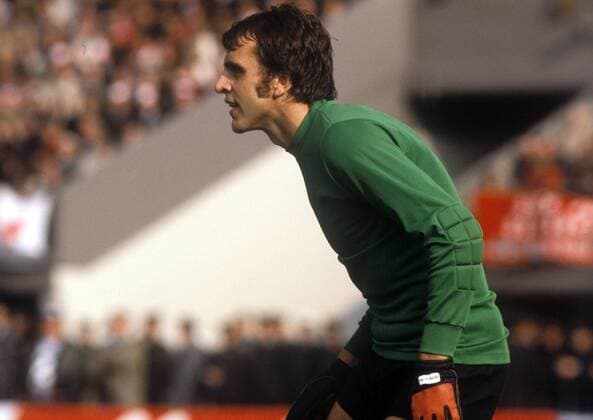 Torwart Jürgen Croy (DDR) Fußball Länderspiel Herren Weltmeisterschaftsqualifikation 1977, Nationalmannschaft, Nationalteam, Nationaltrikot, Länderspiel Einzelbild Qualifikation Wien