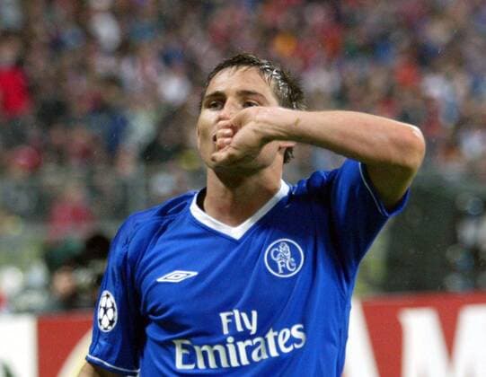Frank Lampard (Chelsea) - Torjubel Fußball EC 1 Herren Champions League 2004 2005, Viertelfinale, Chelsea FC London, Einzelbild München Freude,