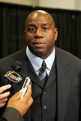 NBA Basketballlegende Earvin Magic Johnson (USA) im Interview - (Icon9100301) Basketball Herren NBA 2004 2005 Porträt Los Angeles, LA, L A, L.A. EDITORIAL USE ONLY