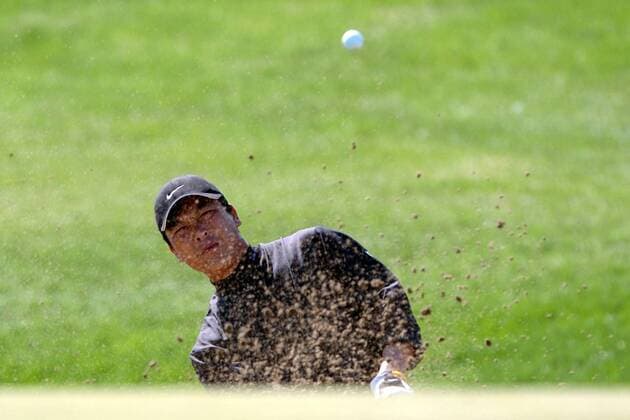 Zhang Lianwei (China) - Bunkerspiel -  Golf Herren Johnnie Walker Classic 2005, Classics, PGA European Tour, Golfen, Vdig, Einzelbild IMCp04600103 Peking Beijing
