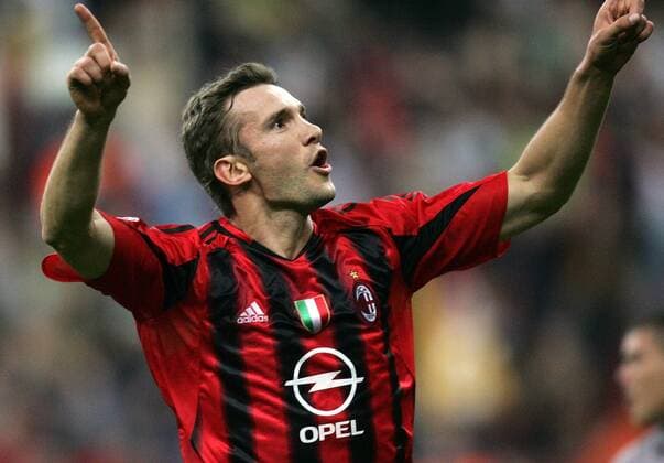 Andriy Shevchenko (Milan) - Torjubel Fußball EC 1 Herren Champions League 2004 2005, Halbfinale, AC Mailand, Vdig Einzelbild Mailand Freude,