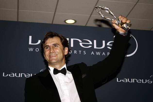Alessandro Zanardi (Italien) wird anläßlich der Laureus World Sports Awards 2005 für das Comeback des Jahres 2004 geehrt Motorsport Herren Laureus World Sports Awards 2005, Award, Sportlerwahl, Ehrung, Auszeichnung, Sportlerehrung, Vdig Einzelbild Estoril