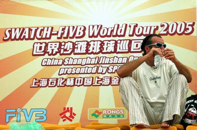 Die Swatch FIVB World Tour 2005 zu Gast in Shanghai -  Beachvolleyball Damen Swatch FIVB World Tour 2005, Jinshan Open, Beach, Worldtour, Vdig, Einzelbild IMCpau4208626 Shanghai