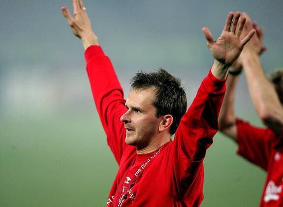 Dietmar Hamann (Liverpool) feiert den Champions League Sieg Fußball EC 1 Herren Champions League 2004 2005, Finale, Endspiel, FC Liverpool, Europacupsieg, Europacupsieger Einzelbild Istanbul Freude,