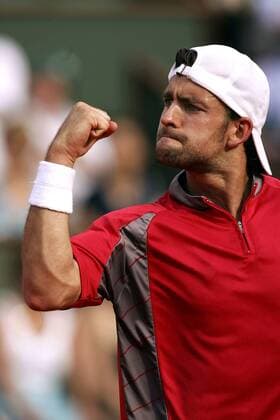 Nicolas Kiefer (Deutschland) - Jubel Tennis Herren French Open 2005, Grand Slam, ATP Tour Einzelbild Roland Garros Paris Freude,