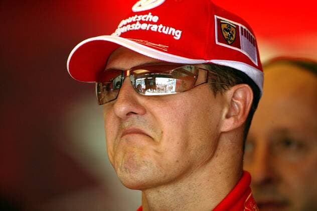 Michael Schumacher (Deutschland Ferrari) skeptisch Motorsport Grand Prix Herren Großer Preis von Europa 2005, Formel 1 Weltmeisterschaft, F1, F, GP, WM, Qualifying Porträt Nürburgring Nürburg Skepsis,