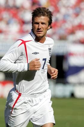 David Beckham (England) - (Icon9182374) Fußball Länderspiel Herren Länderspiel 2005, Freundschaftsspiel, Test, Testspiel, Nationalmannschaft, Nationalteam, Vdig Einzelbild East Rutherford Dynamik, EDITORIAL USE ONLY