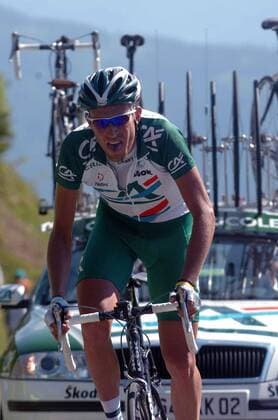 Christophe Moreau (Frankreich Credit Agricole) -  Radsport Herren Dauphine Libere 2005, Straßenradsport, Straße, Rad Einzelbild Anstrengung,