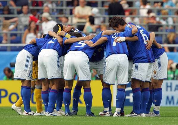 Mannschaftskreis Japan Fußball Länderspiel Herren Confederations Cup 2005, Confederationscup, Konföderationencup, Konföderationen, Länderspiel Gruppe Hannover Kameradschaft, Konzentration,