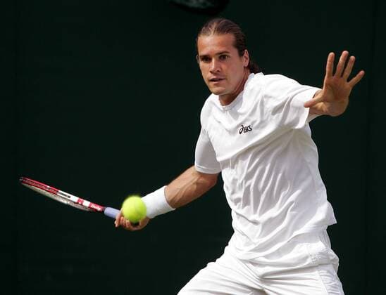 Thomas Haas (Deutschland) - Vorhand Tennis Herren All England Championship 2005, Grand Slam, ATP Tour, Einzelbild Wimbledon London