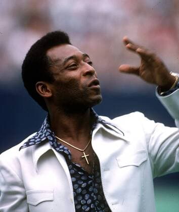 Pele (Brasilien) grüßt die Anhänger -  Fußball Herren Saison 1979 1980, 1. Brasilianische Liga Porträt Rio de Janeiro