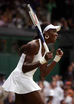 Venus Williams (USA) - Jubel Tennis Damen All England Championships 2005, WTA Tour, Grand Slam Einzelbild Wimbledon London Glück, Freude,