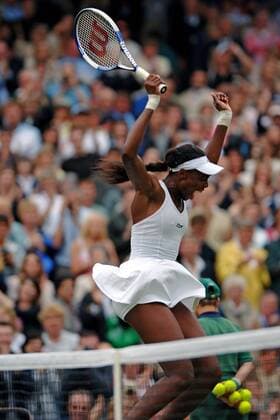 Venus Williams (USA) jubelt Tennis Damen All England Championships 2005, WTA Tour, Grand Slam, Einzelbild Wimbledon London Freude, Begeisterung,