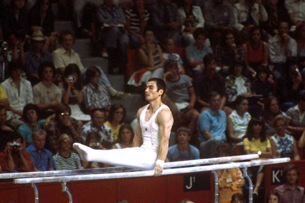 PARIS 2024, OLYMPIC LEGENDS: Mitsuo Tsukahara Mitsuo Tsukahara (Japan) - Barren Turnen OS Sommer Herren Olympische Sommerspiele 1976, Olympia, Olympiade, Spiele, Kunstturnen, Geräteturnen, Vdia Einzelbild Montreal Kraft,