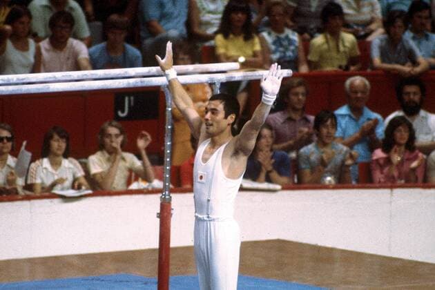 PARIS 2024, OLYMPIC LEGENDS: Mitsuo Tsukahara Mitsuo Tsukahara (Japan) - Barren Turnen OS Sommer Herren Olympische Sommerspiele 1976, Olympia, Olympiade, Spiele, Kunstturnen, Geräteturnen, Vdia Einzelbild Montreal Freude,