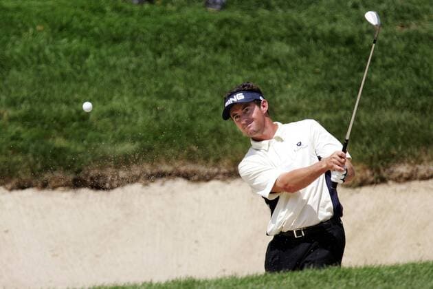 Mark Hensby (Australien) - Bunkerspiel - (Icon5310015) Golf Herren John Deere Classic 2005, Classics, PGA Tour, Golfen Einzelbild Silvis EDITORIAL USE ONLY