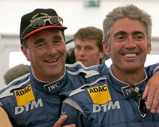 Nigel Mansell (England, li.) und Mick Doohan (Australien) - Alte Haudegen treffen sich zum Rennen der Legenden Motorsport Herren Deutsche Tourenwagen Meisterschaft 2005, DTM, Masters, Tourenwagenmeisterschaft, Vdig Gruppe Norisring Nürnberg Freude,