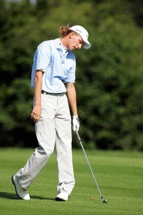 Marcel Siem (Deutschland) enttäuscht Golf Herren Deutsche Bank Players Championship of Europe 2005, Open, Golfen Einzelbild Gut Kaden Hamburg Enttäuschung,