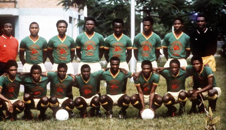 Der Kader von Zaire -  Fußball WM Herren Weltmeisterschaft 1974, Nationalmannschaft, Nationalteam, Nationaltrikot Totale