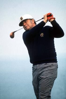 Billy Casper (USA) schaut seinem Schlag hinterher -  Golf Herren Ryder Cup 1973, Rydercup, Golfen Einzelbild Aufnahmedatum geschätzt Muirfield