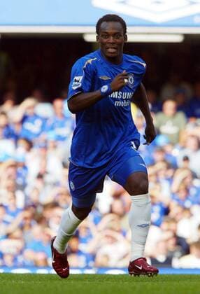 Mickael Essien (Chelsea) -  Fußball Herren English Premier League 2005 2006, 1. Englische Liga, Chelsea FC London Einzelbild London Dynamik,