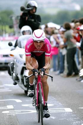 Jan Ullrich (Deutschland T Mobile) - Einzelzeitfahren Radsport Herren Deutschland Tour 2005, Deutschlandtour, ProTour, Straßenradsport, Straße, Rad, Rundfahrt Einzelbild 8. Etappe: Ludwigshafen - Weinheim Anstrengung