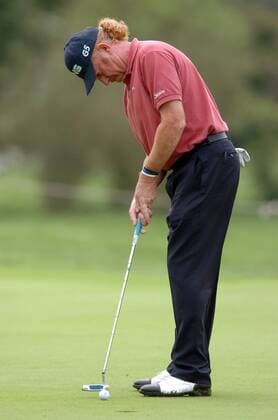 Miguel Angel Jimenez (Spanien) - Put Golf Herren BMW International Open 2005, PGA European Tour, Golfen Einzelbild Golfclub Eichenried Nord München