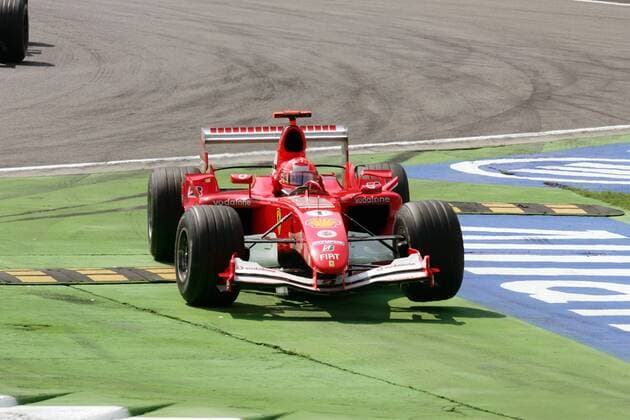 Michael Schumacher (Deutschland Ferrari) - Ausritt Motorsport Grand Prix Herren Großer Preis von Italien 2005, Formel 1 Weltmeisterschaft, F1, F, GP, WM Einzelbild Monza