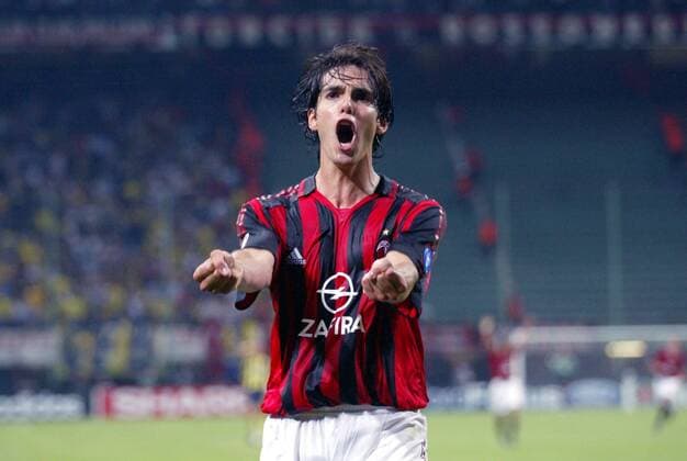 Kaka (Milan) jubelt Fußball EC 1 Herren Champions League 2005 2006, AC Mailand Einzelbild Mailand Freude,