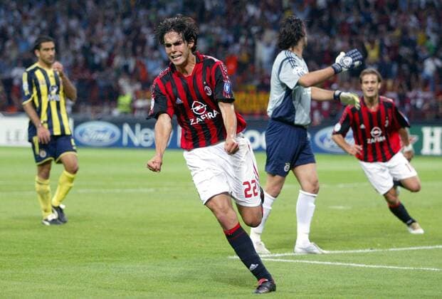 Kaka (Milan) jubelt Fußball EC 1 Herren Champions League 2005 2006, AC Mailand - Fenerbahce Istanbul 3:1 Gruppe Mailand Freude,